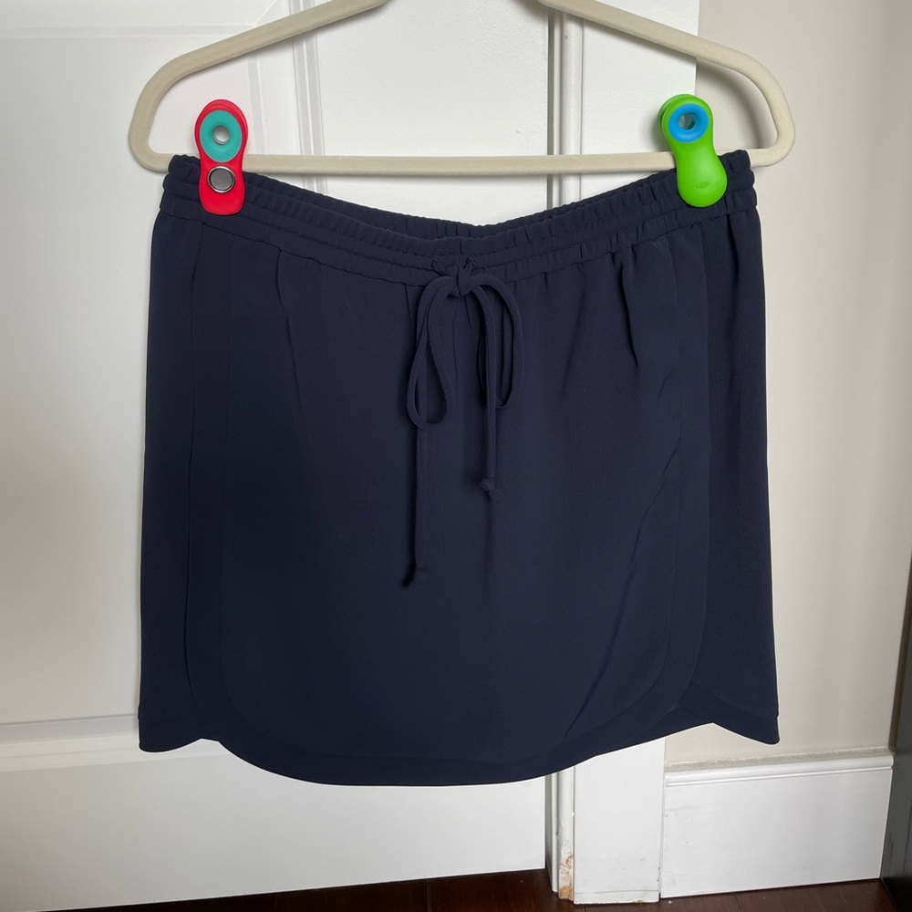 J. Crew Navy Blue Draw String Skirt
